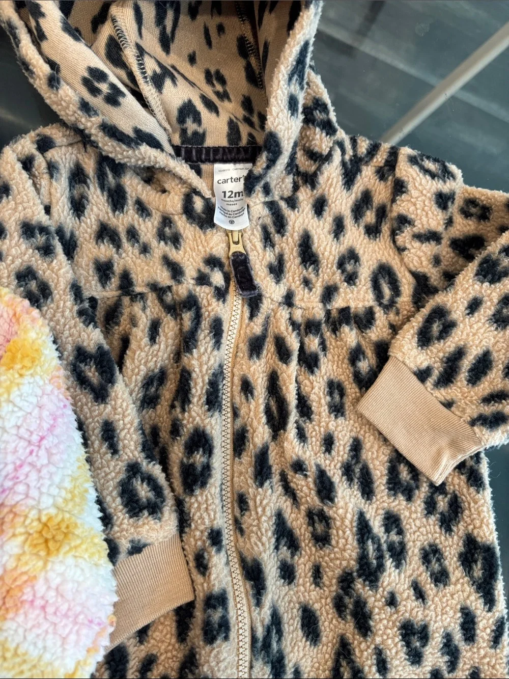 Cozy Sherpa Hooded One-Piece Set of 2 - Size 12 Months
